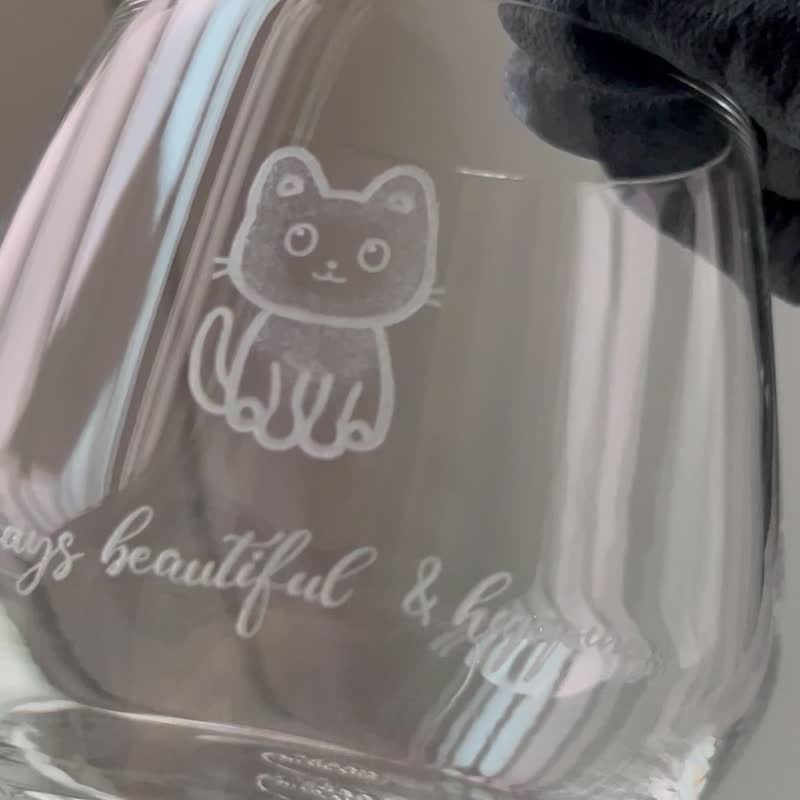 【客製化禮物】動物公版圖案任選 可另客製化特徵 生肖 雕刻 杯子 - 酒杯/酒器 - 玻璃 透明
