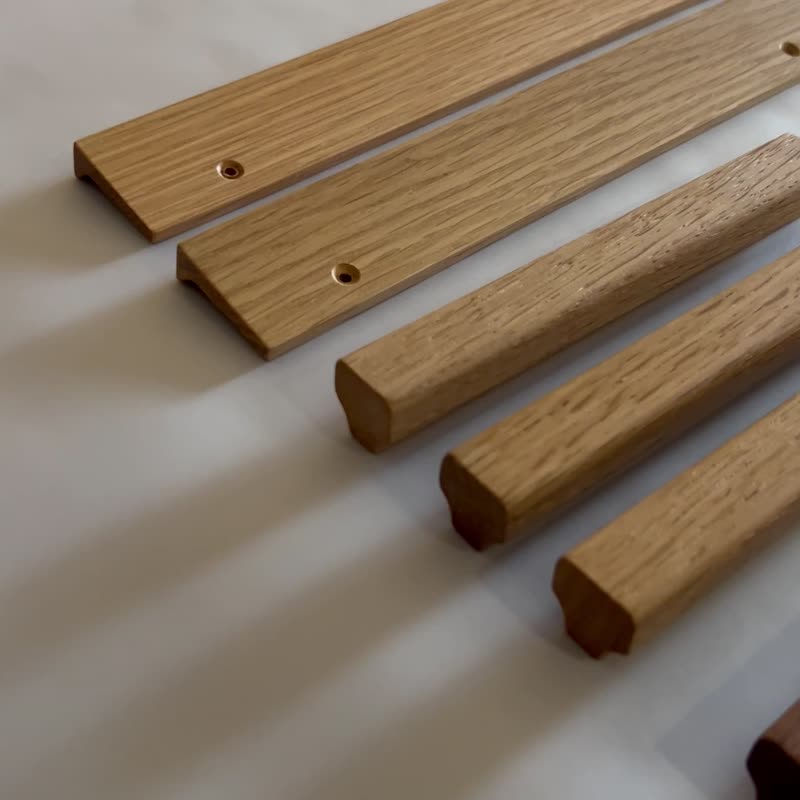 MUMU wood solid wood handle-MU series-screwless version-screw locking version-length can be customized-weekly - ของวางตกแต่ง - ไม้ 