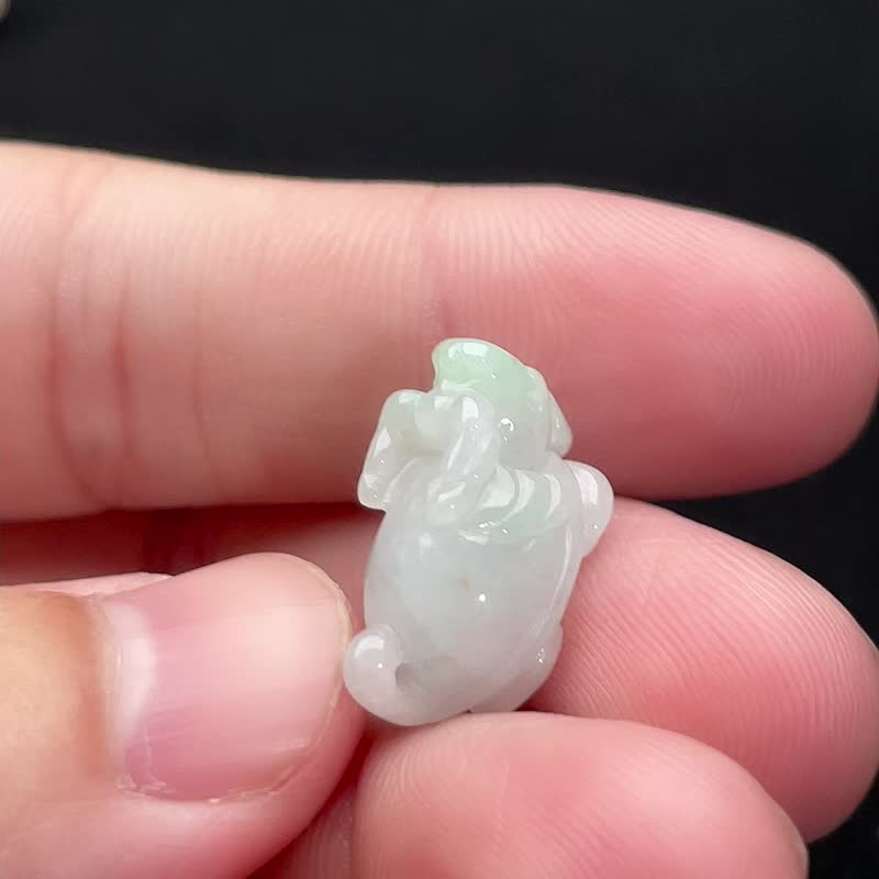 冰糯飄綠翡翠龍龜  | 天然緬甸玉翡翠A貨 - 其他 - 玉石 綠色