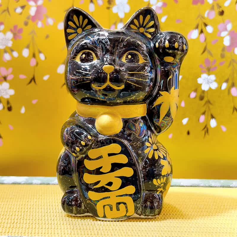 【星耀金緣】日本清水燒招財貓 | 星結晶 - 金彩日和 - 擺飾/家飾品 - 瓷 綠色
