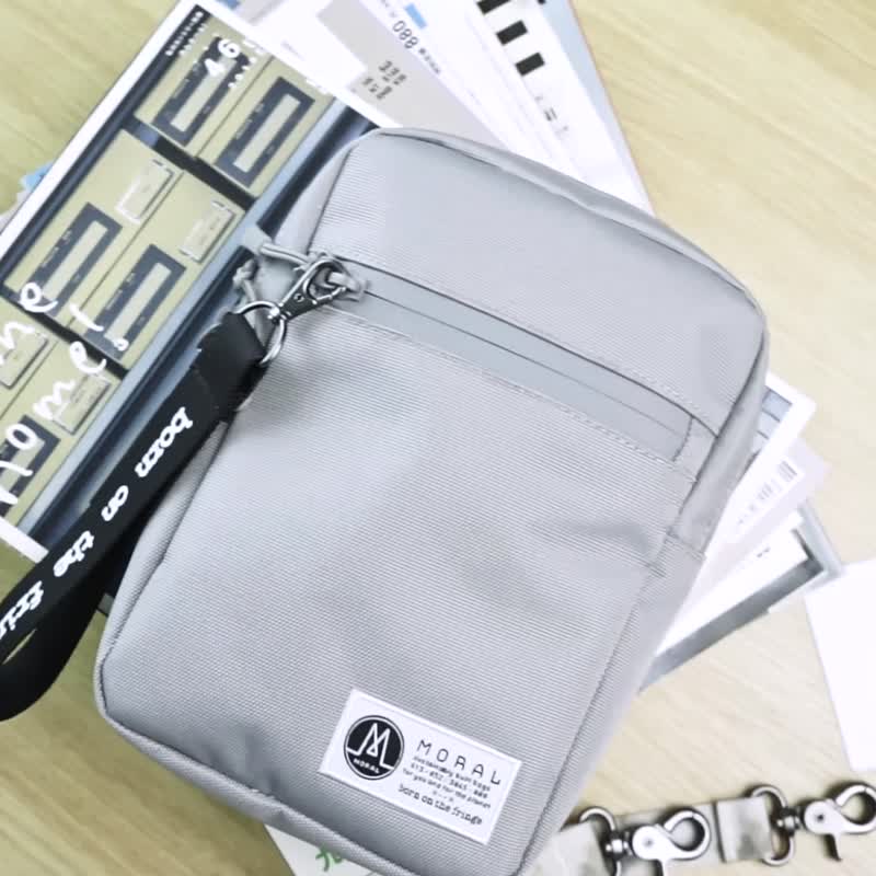 MORAL | Downtown Crossbody 紮染風隨身斜背包 - 側背包/斜孭袋 - 環保材質 黑色