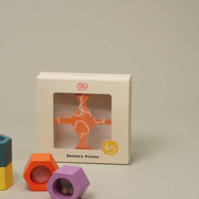 Sensory Prisms: Blocks with 4 sensory elements and smooth, bump-resistant design - Kids' Toys - Wood 