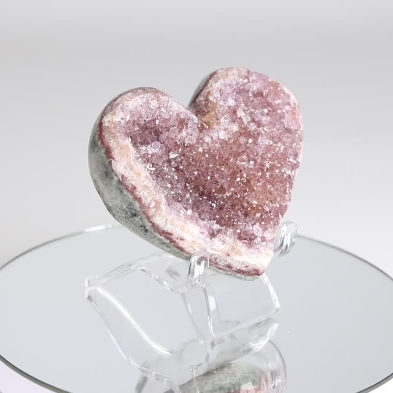 Uruguayan Druzy Amethyst Heart Cluster 1340148 - Items for Display - Crystal Purple