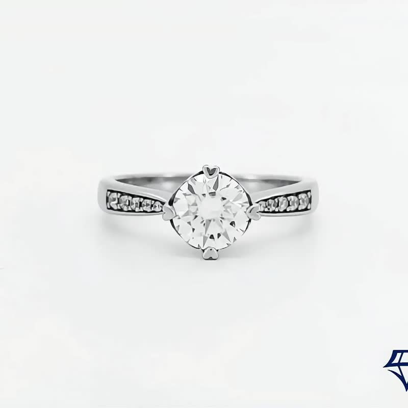 Moissanite Moissanite 50 points 1 carat love heart four-claw female diamond ring - General Rings - Other Materials 
