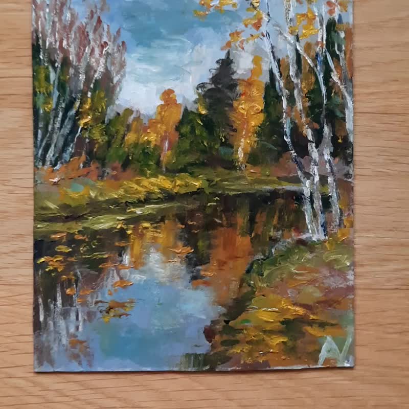 繽紛秋日原創油畫：明亮印象派藝術禮品點子 - 壁貼/牆壁裝飾 - 紙 