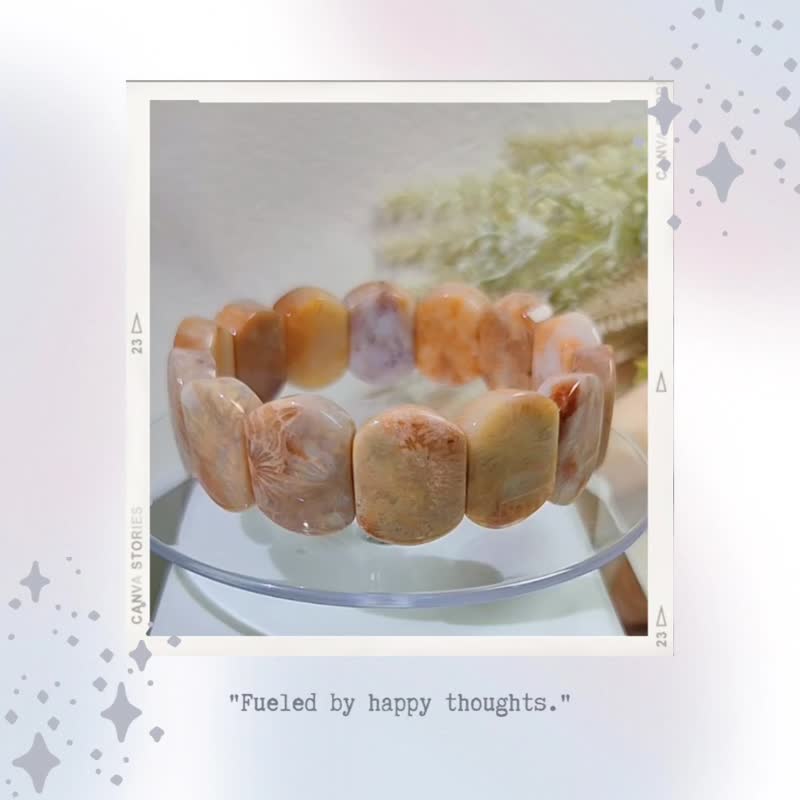 Dreamy Colors * Colorful Large Flower Natural Coral Jade Bracelet Customized - สร้อยข้อมือ - หยก หลากหลายสี