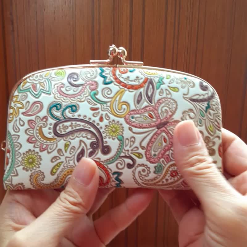 Frame Purse (Paisley) - กระเป๋าสตางค์ - หนังแท้ 