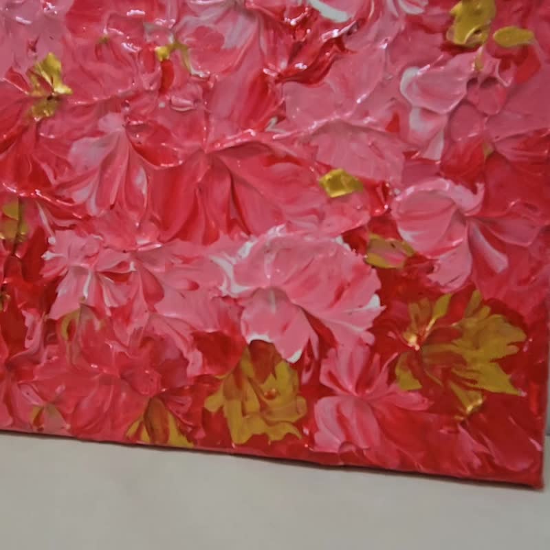 壓克力畫/丙烯抽象藝術/手作療癒【Lucky Love-柔光】送禮祝福 - 擺飾/家飾品 - 壓克力 