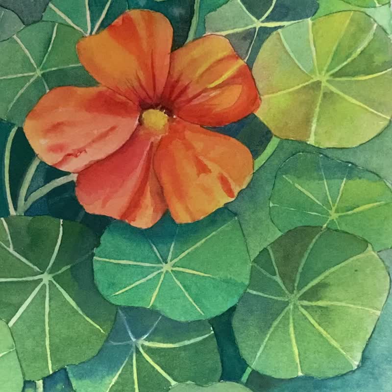 Stress-relieving plant painting - โปสเตอร์ - กระดาษ สีเขียว