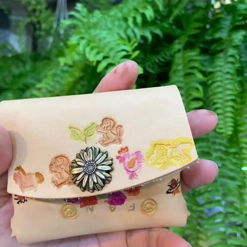 [Experience] One-day course [Taipi - puzzle buckle card holder] leather handmade - เครื่องหนัง - หนังแท้ 