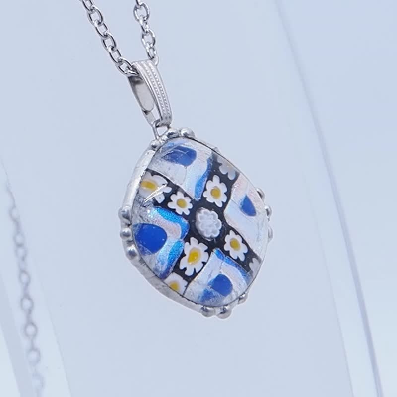 Venetian millefiori pendant - สร้อยคอ - แก้ว หลากหลายสี