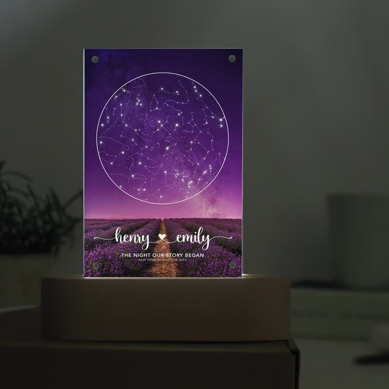 Customized Milky Way Star Night Light for Chinese Valentine's Day, anniversary gift for husband and wife - โคมไฟ - อะคริลิค 