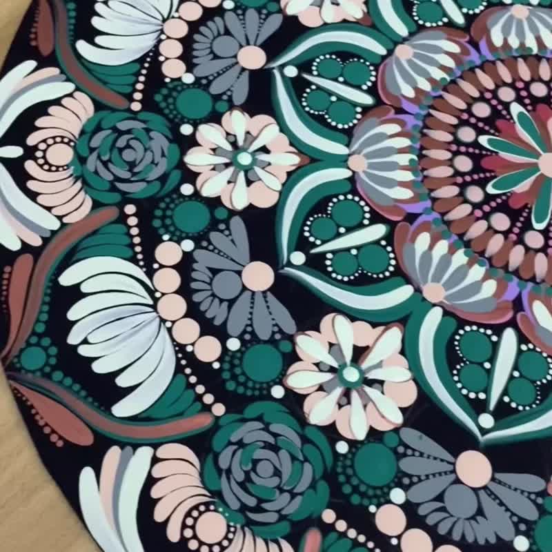 靜謐之花 手繪曼陀羅 能量藝術 五行 療癒開運 風水掛畫 - 海報/掛畫/掛布 - 紙 