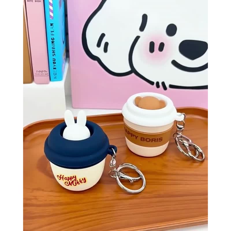 【iam我適文創】MIFFY 米飛 boris 捏捏樂小吊飾 - 吊飾/掛飾 - 塑膠 白色