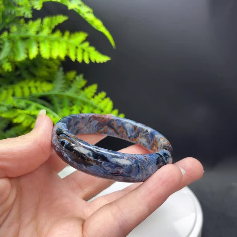 Namibia Peter Stone bracelet 56MM flowing lightning pattern colorful falcon eye stone bracelet with temperament and confidence to relieve stress - Bracelets - Gemstone 