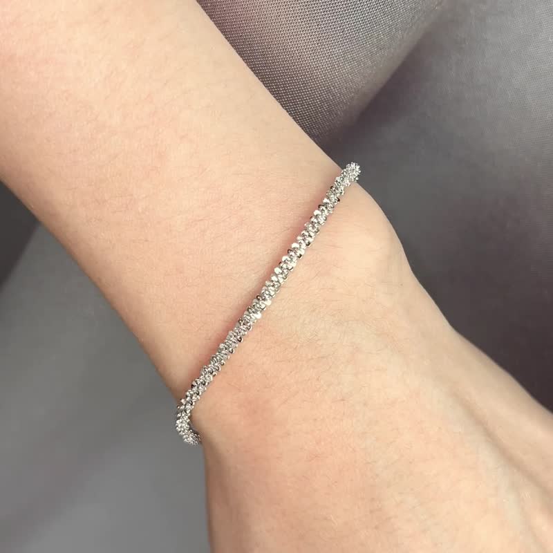 FREYA 3mm starry sky bracelet design-925 Silver - สร้อยข้อมือ - เงินแท้ 