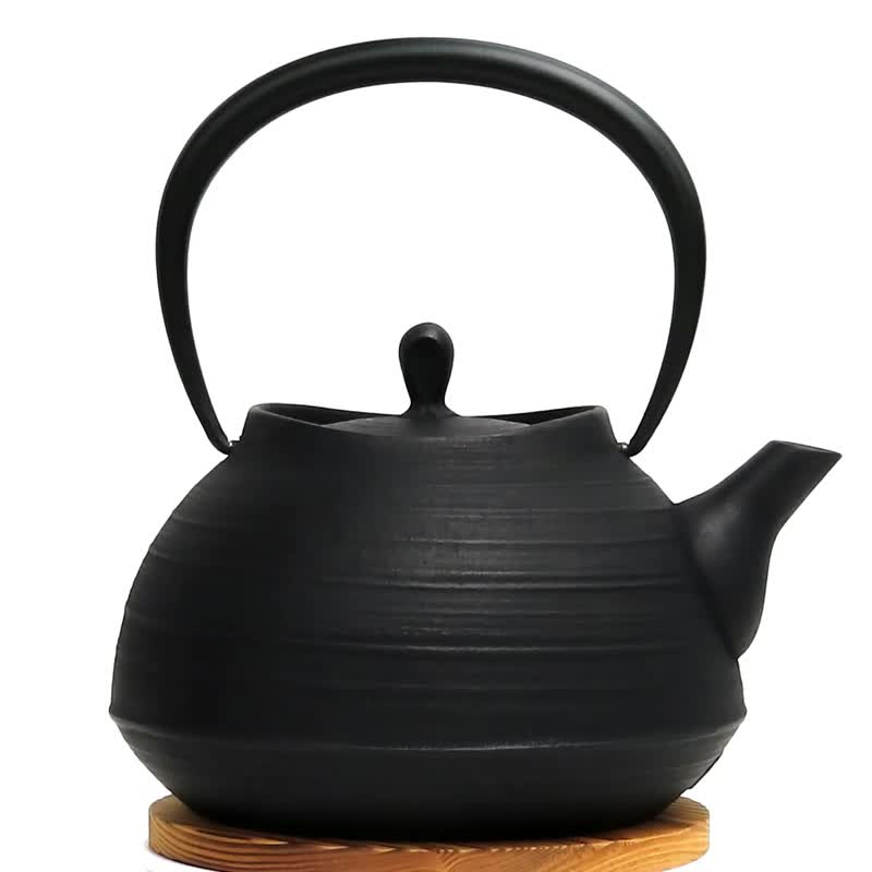 Nanbu tekki Itchudo tetsubin japanese cast iron kettle Hakeme 1.3L - ถ้วย - โลหะ สีดำ