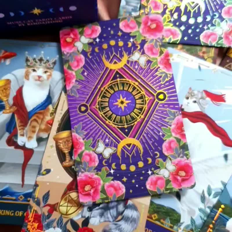 muse cat tarot cards (korea genuine) - 桌遊/牌卡 - 紙 黑色