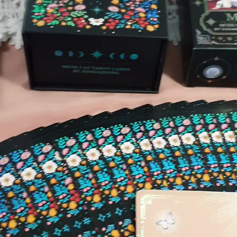muse cat tarot cards (korea genuine) - 桌遊/卡牌 - 紙 黑色