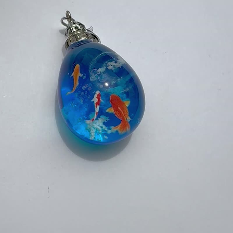 Cloud Resin Midsummer Goldfish 2 Recommended String Pendant - Necklaces - Resin Multicolor