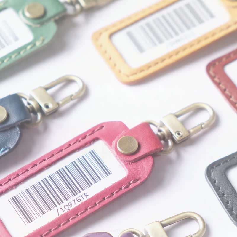 [Lama Leather] The EasyCard chip of the vehicle keychain can be replaced by the chip itself - Keychains - Genuine Leather Multicolor