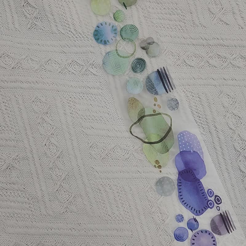 Watercolor Pebble pet tape - สติกเกอร์ - วัสดุอื่นๆ 