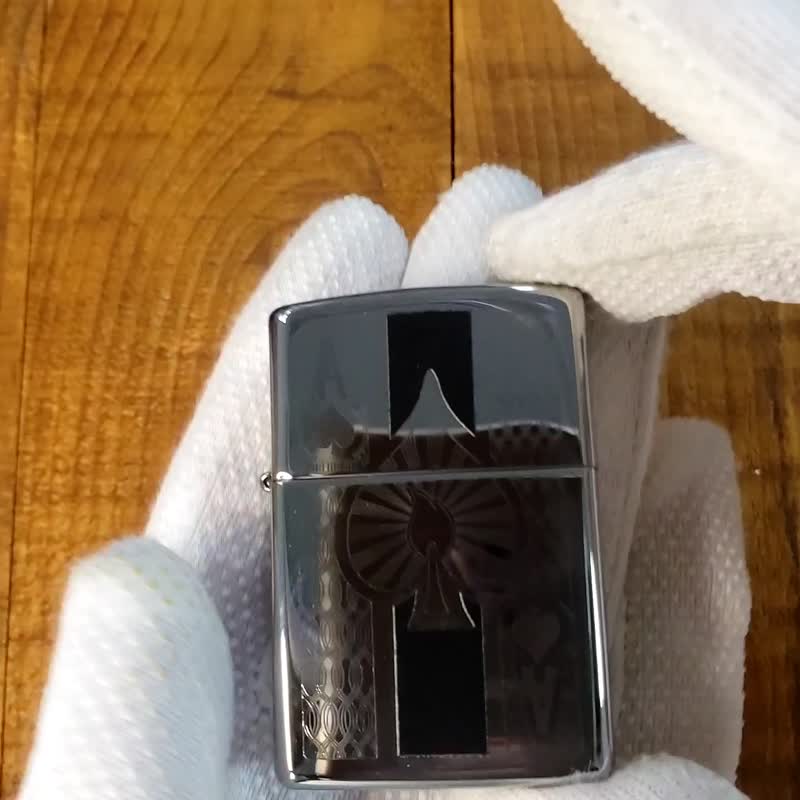 [ZIPPO Official Flagship Store] Deep Carved Ace of Spades Windproof Lighter 24196 - อื่นๆ - ทองแดงทองเหลือง สีเงิน