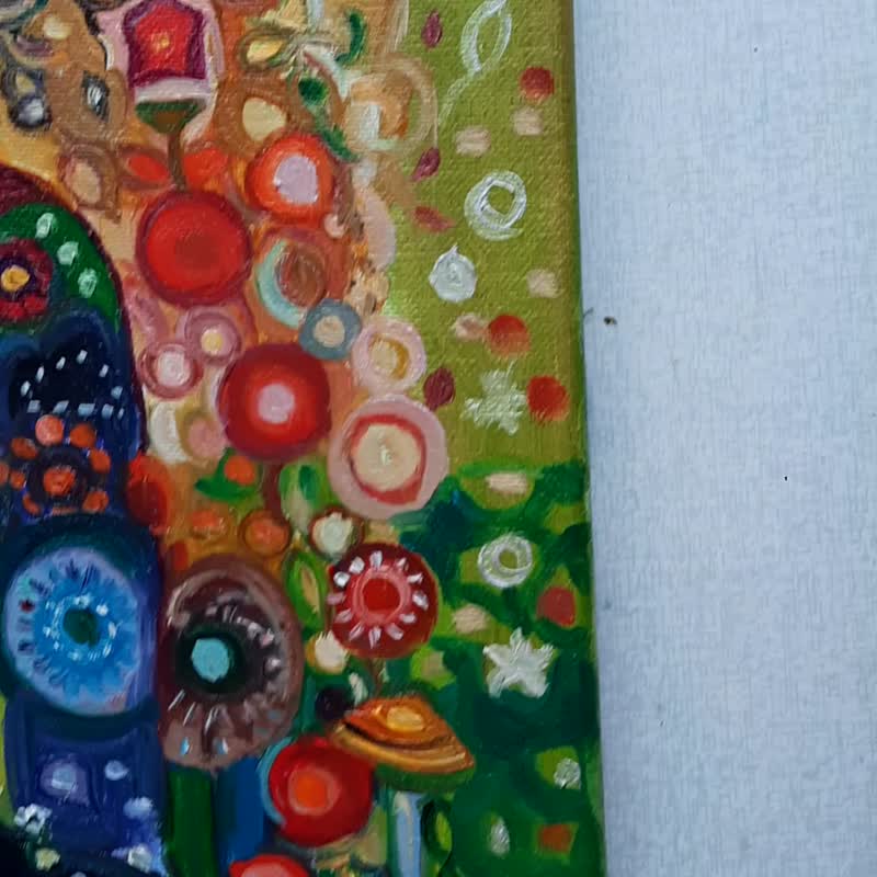 少女と猫のアート 女性の絵画 オリジナルアート 油絵 キャンバス