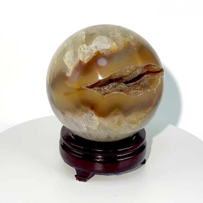 Agate wishing crystal ball 121232 - Items for Display - Crystal Multicolor