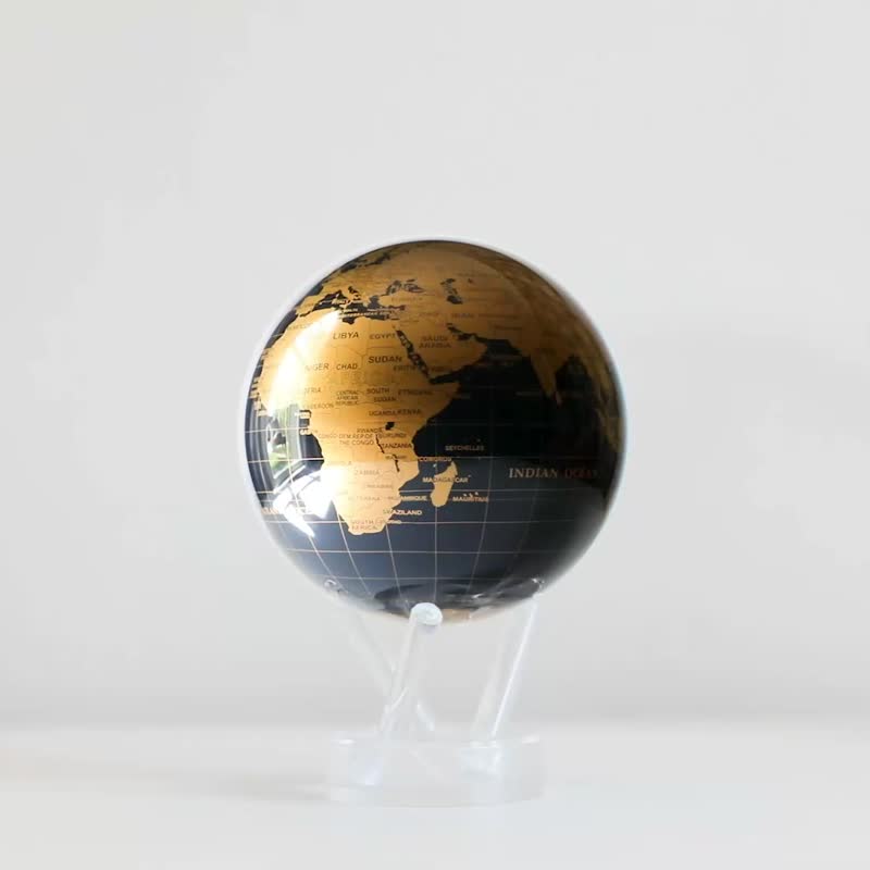 MOVA Globe World Map Black and Gold with Base - Items for Display - Acrylic Multicolor