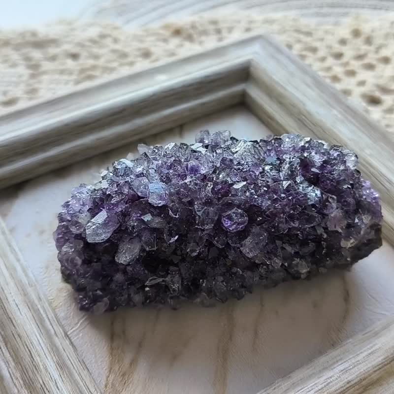 實物圖•天然紫水晶簇 為水晶充滿電 能量擺設 crystal healing - 擺飾/家飾品 - 水晶 紫色