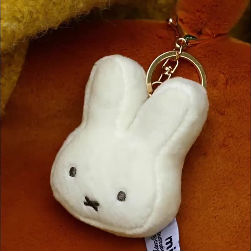 【MIFFYxVIPO】2D keychain bag charm charm plush charm stuffed doll shape - Keychains - Cotton & Hemp 