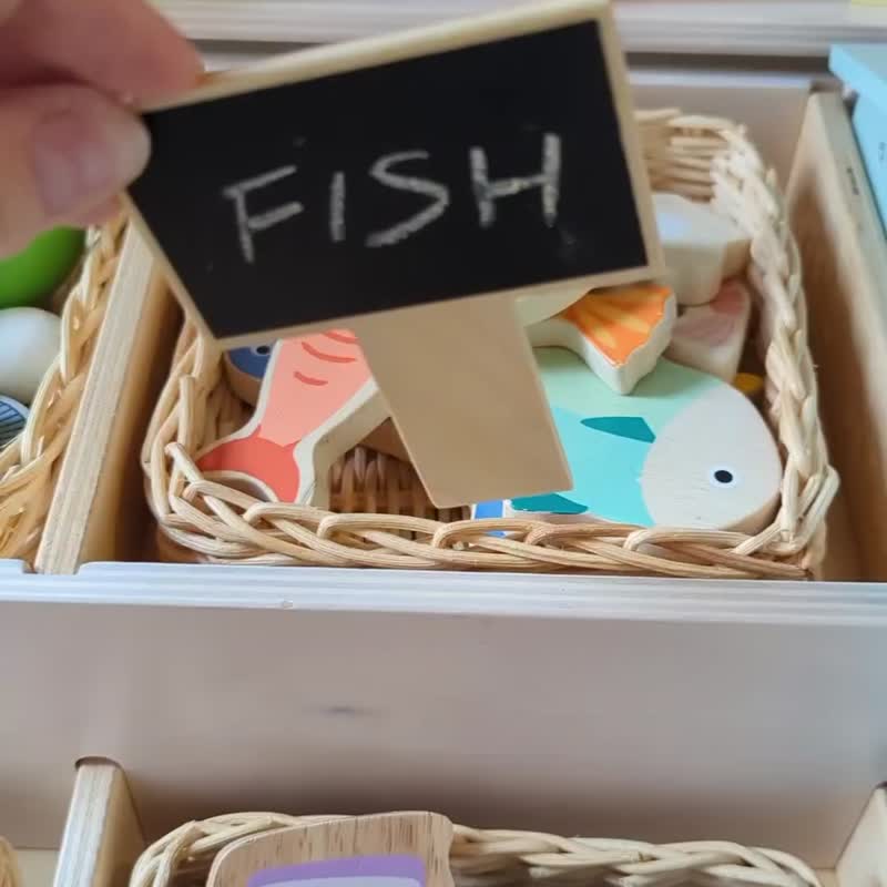 西式熟食餐籃 - 寶寶/兒童玩具/玩偶 - 木頭 