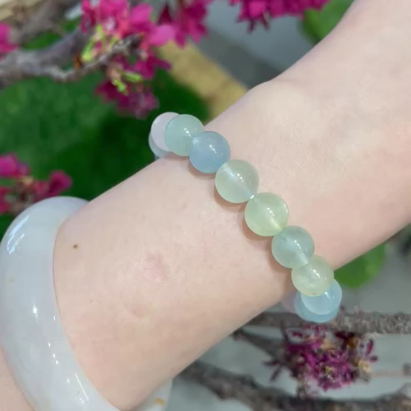 天然正色冰種晶透糖果摩根石 增進人際增加戀愛關係舒緩壓力 - 手鍊/手環 - 半寶石 多色