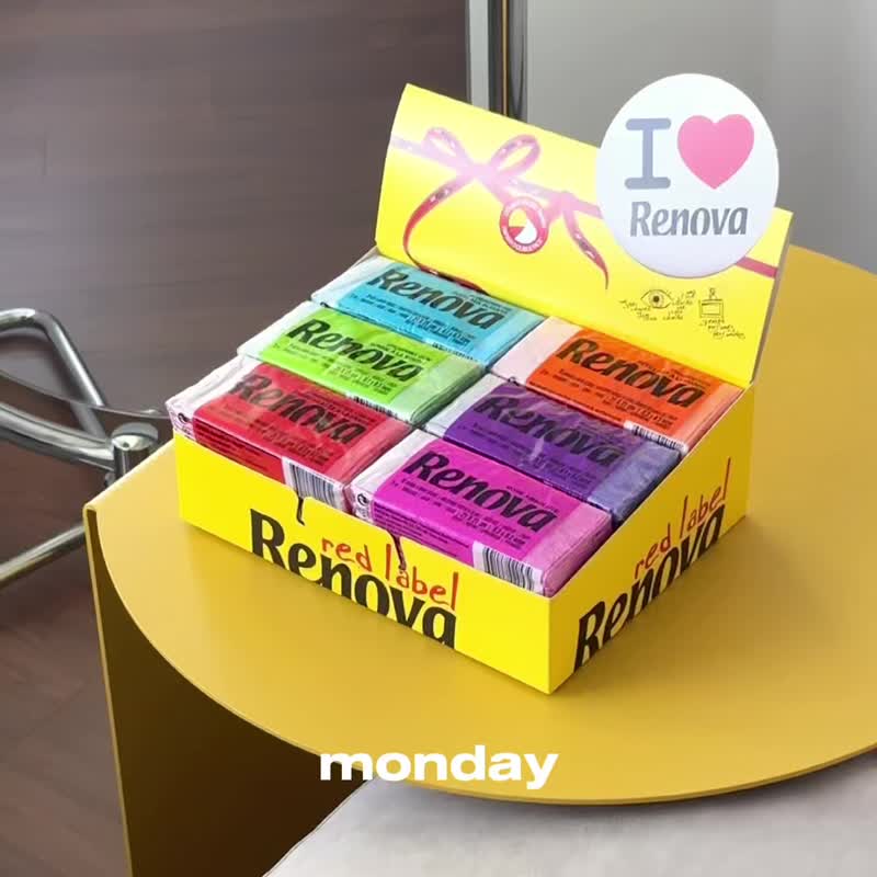 Renova抽取式彩色香味手帕紙巾禮盒18入混合裝 情人節 母親節 - 其他 - 紙 多色