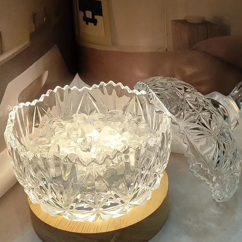 French carved degaussing box crystal purification - อื่นๆ - แก้ว ขาว