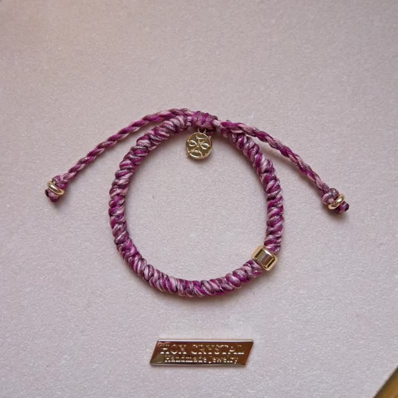 HOX CRYSTAL Protective Diamond Knot Rope - Bracelets - Other Materials Pink