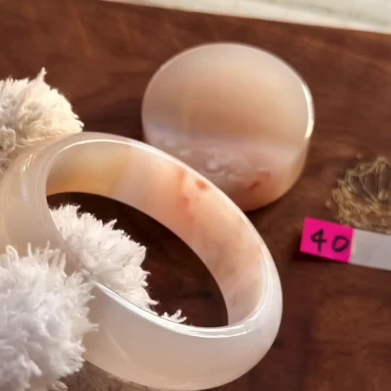 滿樹爛漫丨櫻花瑪瑙手鐲丨水晶靈氣能量噴霧丨彌雅原創設計BC40 - 手鍊/手環 - 水晶 粉紅色