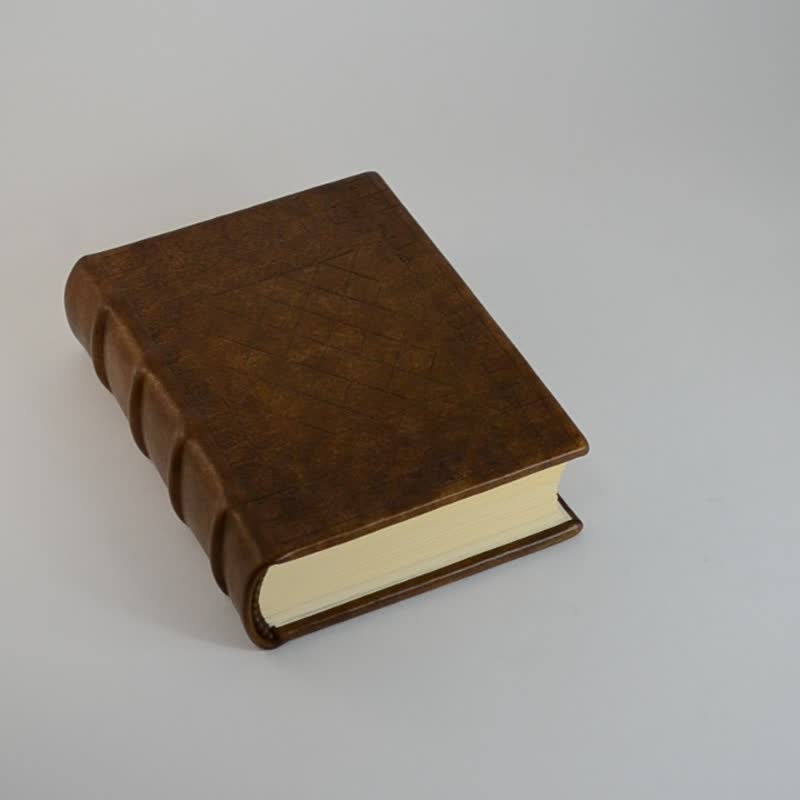A6中世風の革ジャーナル、アンティークノートブック - ノート・手帳 - 革 ブラウン