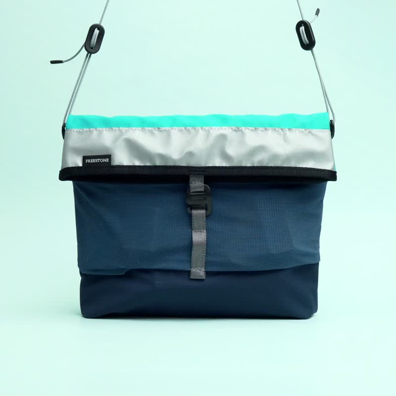 SA-1 Reflect Sacoche - Teal / Navy Blue | Ripstop - Messenger Bags & Sling Bags - Waterproof Material Blue
