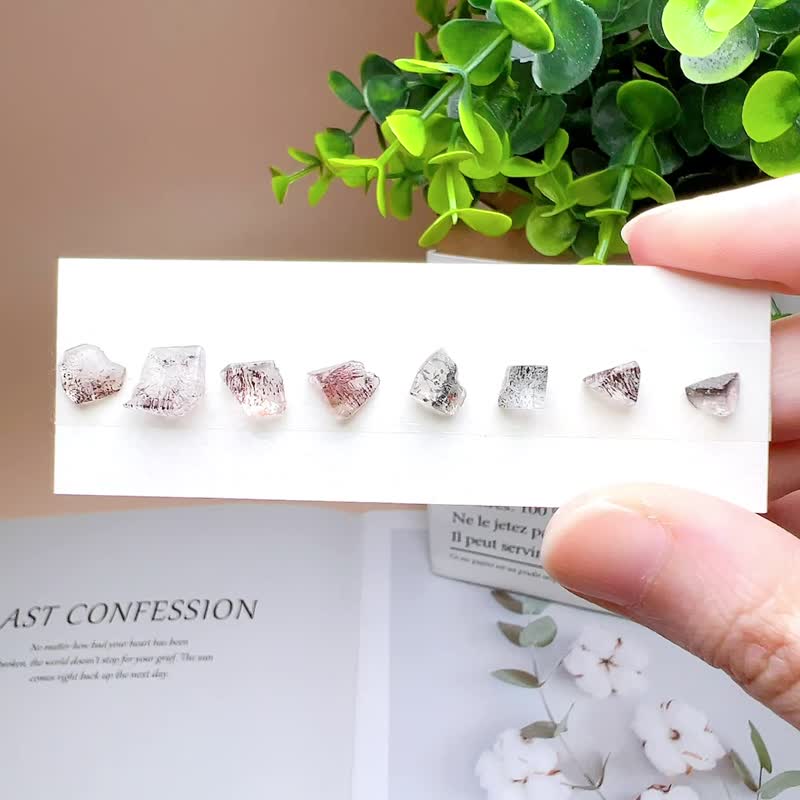 黑色系 超七 限量 自選石 耳環 受注製作 客製化 超高頻率水晶 - 耳環/耳夾/耳骨夾 - 水晶 多色