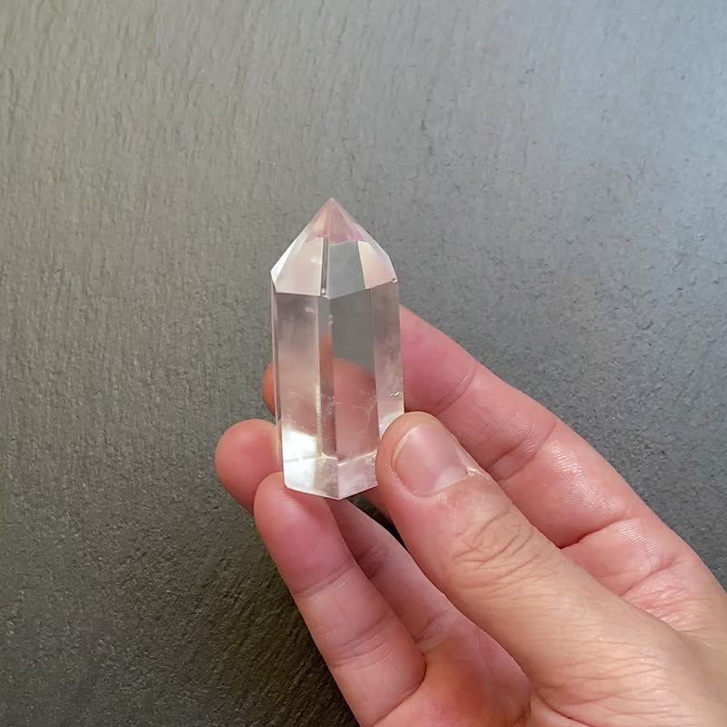 天然冰透藍針白水晶能量柱 天使之翼 避邪擋煞 趨吉開運 快速出貨 - 擺飾/家飾品 - 水晶 多色