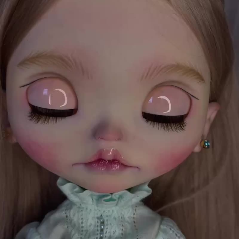 blythe doll face sculpture - 公仔/玩偶 - 塑膠 白色