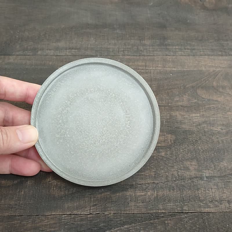 Gray Cement coaster│ornament plate│storage dish│Christmas - Coasters - Cement Gray