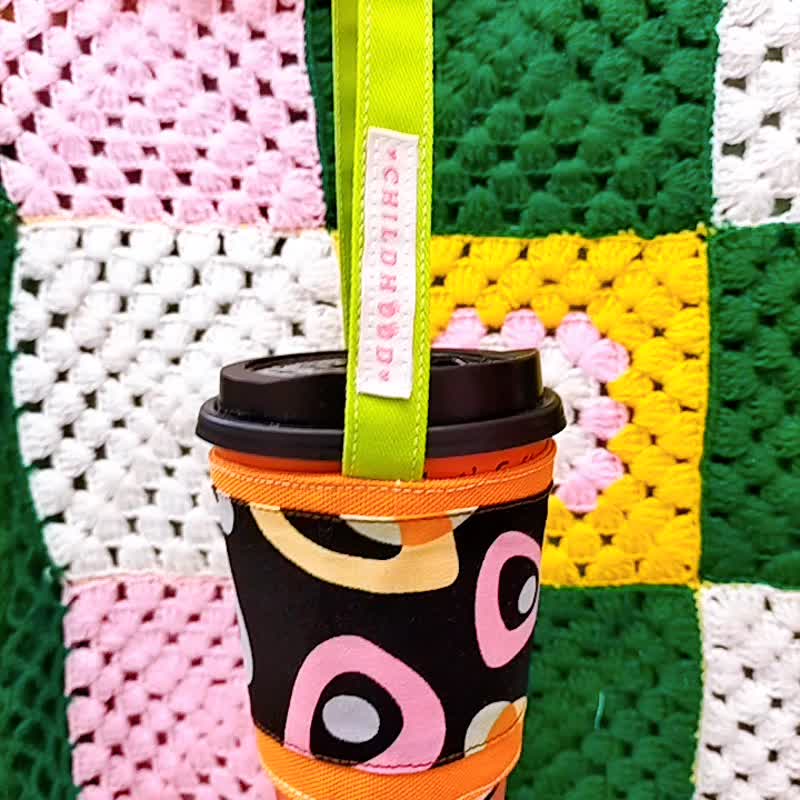 Pop style contrast color drink bag drink cup bag - Beverage Holders & Bags - Cotton & Hemp 