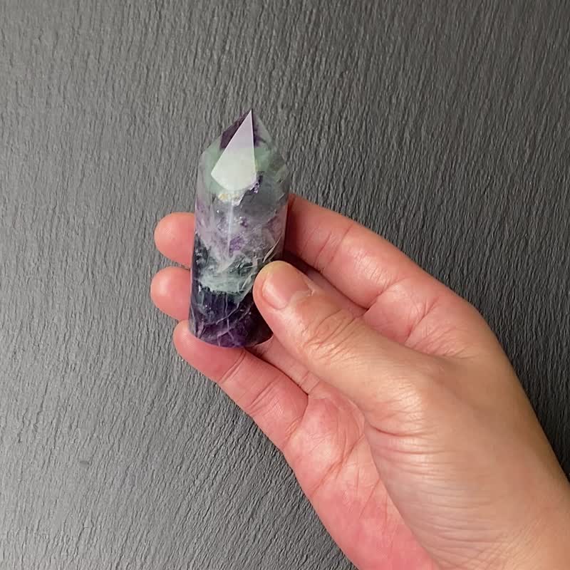 彩虹漸層螢石水晶柱 | 增智慧 招財開運、淨化氣場  | 快速出貨 - 擺飾/家飾品 - 水晶 多色