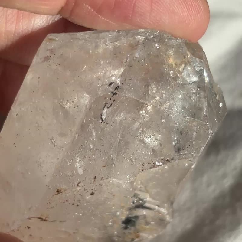 大粒爆彩 印記閃靈鑽 骨幹 骸骨 水晶原礦 閃靈鑽 天然原石 水晶 - 擺飾/家飾品 - 水晶 透明