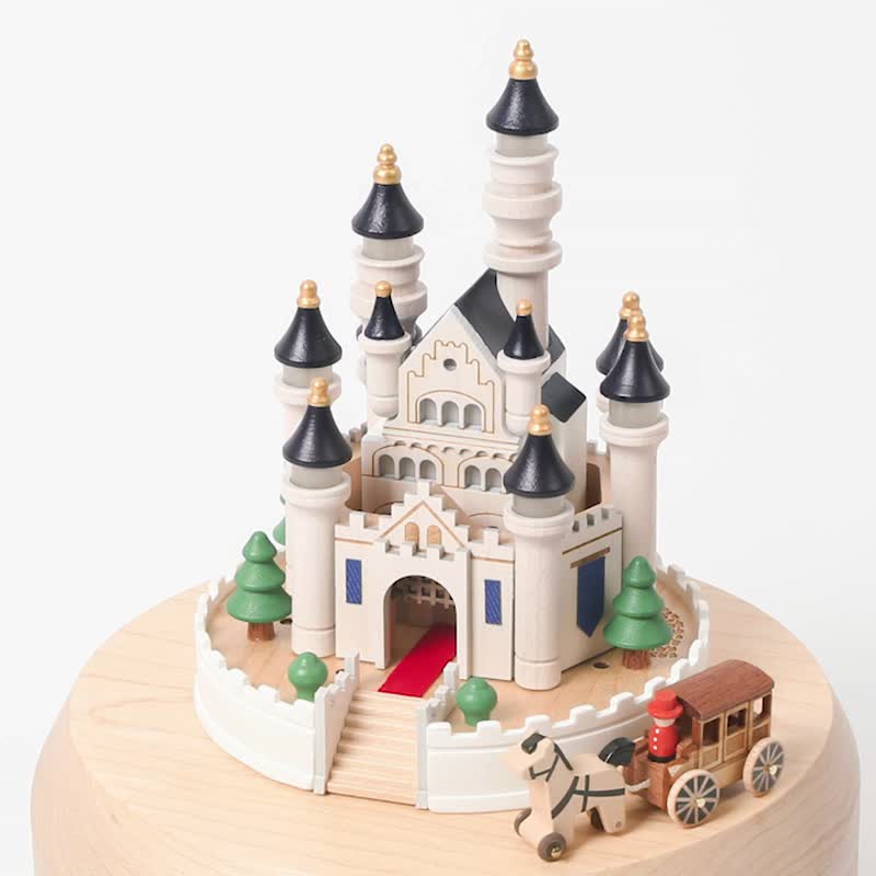 【Castle】Wooden Animated Light with Music | Wooderful life - โคมไฟ - ไม้ หลากหลายสี