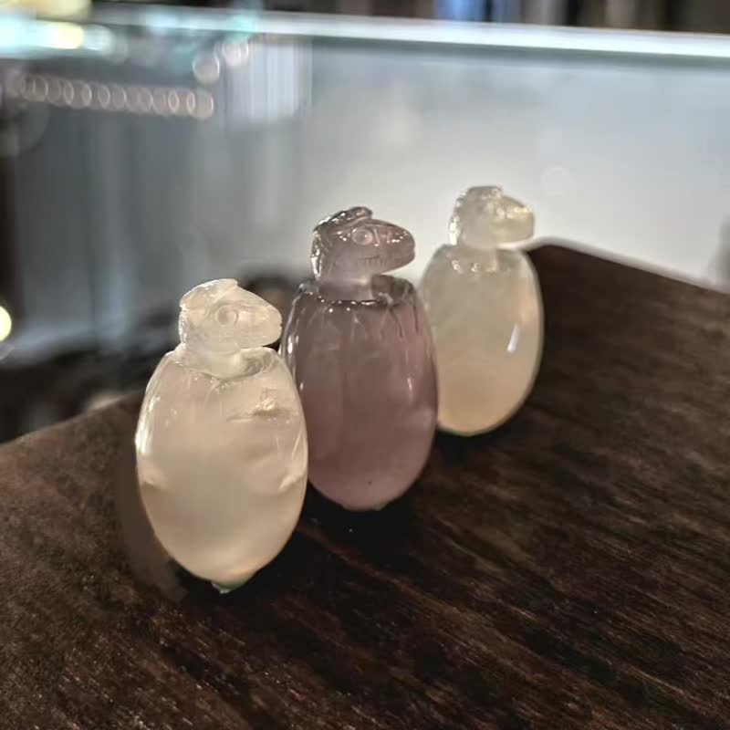 Small snake ornaments custom-made natural jade ore carvings | Basic style, designer’s choice, clever colors, two prices - ของวางตกแต่ง - หยก หลากหลายสี