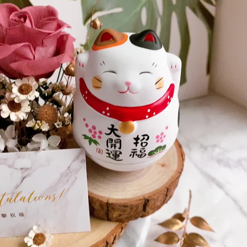 (Customized order) Preserved flower dry flower pot flower table flower business card holder for opening and attracting wealth - ช่อดอกไม้แห้ง - พืช/ดอกไม้ สีแดง